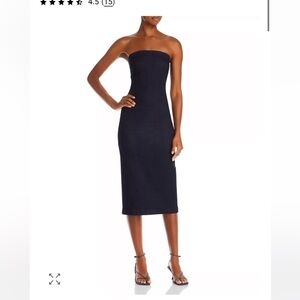 Lucy Paris denim midi tube top dress brand new